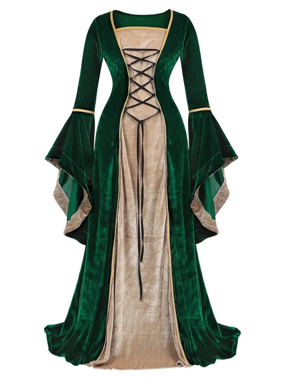 Renaissance Medieval Dress Velvet Fairy Costume Victorian Halloween